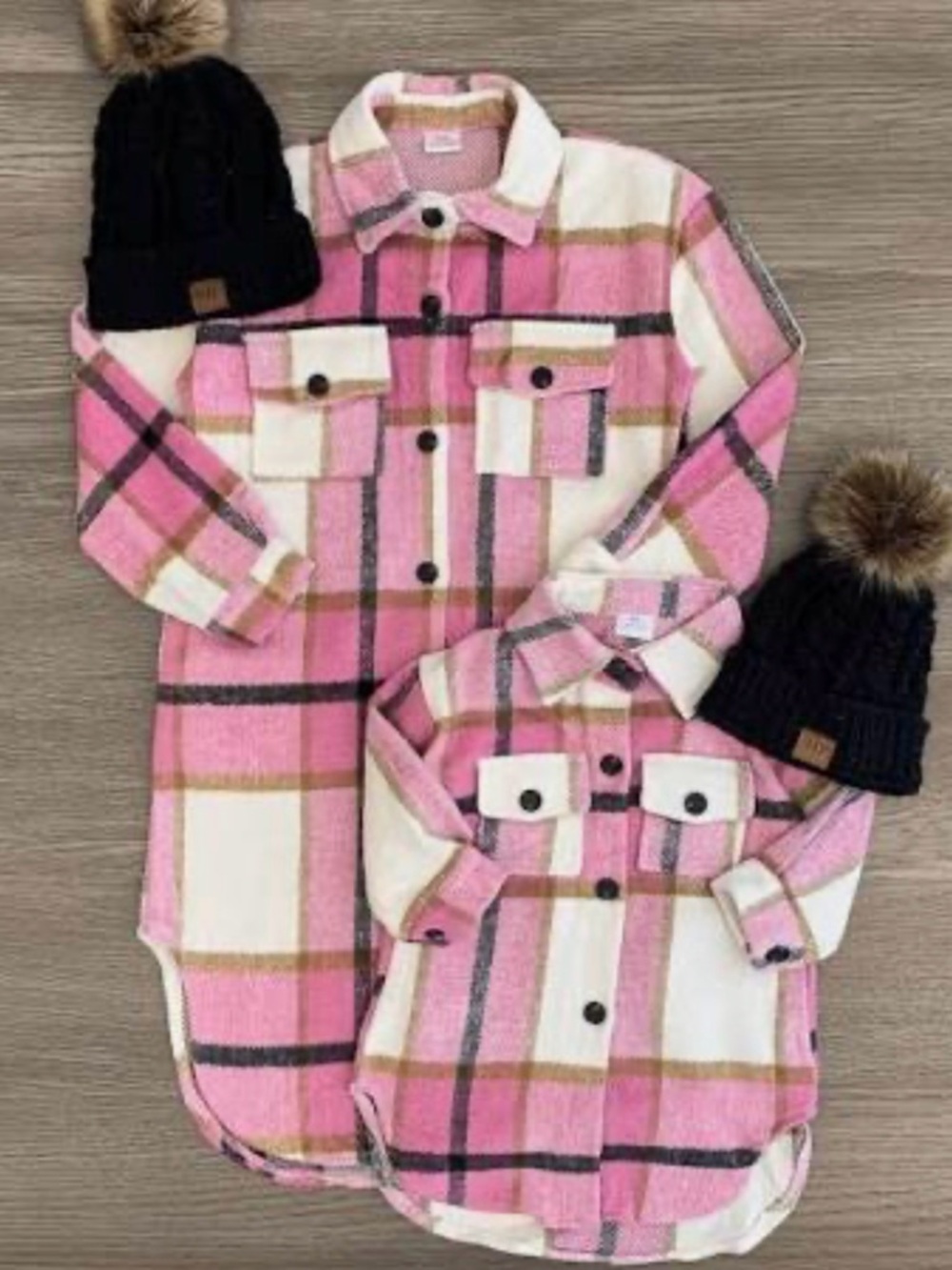 Pink Plaid Button-Up Shacket - Picture 2 of 2